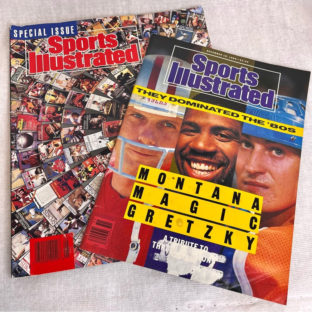 Sports Illustrated VintageMagazines (2) Dec 18, 1989 & March 28, 1990